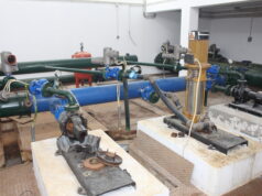 Trabalhos de substituição de válvula no reservatório de Montelavar