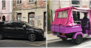 Marcha lenta de tuk-tuk contesta taxas e restrições em Sintra