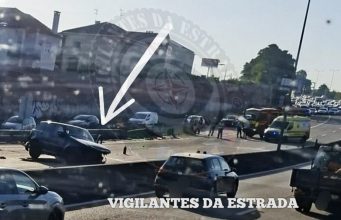 Acidente em Tercena trava circulação no acesso a Sintra