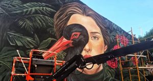 Mural artístico leva a natureza da Serra de Sintra às ruas de Queluz